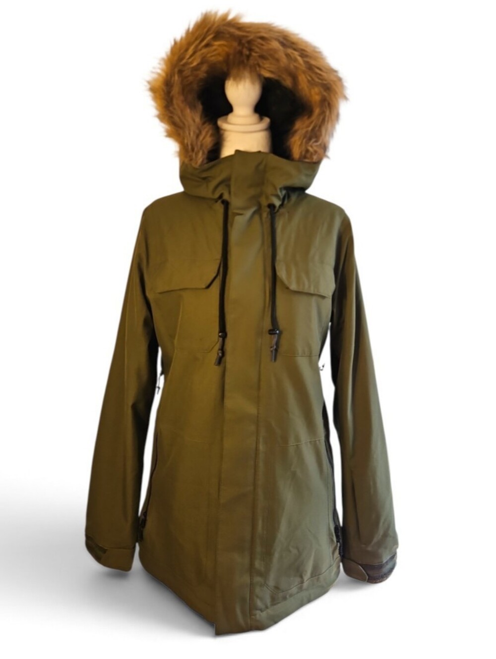 Volcom Shadow Insulated Women’s Snowboard Ski Jacket - Olive Green Medium